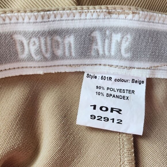 Devon Aire 501 Beige Fitted Equestrian Breeches Pants Child 10 - Picture 7 of 9